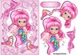 Cute Pink Candy Faerie, with Little Pink Birds