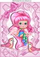Cute Pink Candy Faerie, with Little Pink Birds A4