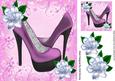 Pretty in Pink! Pretty Pink Shoes and Flowers 8x8