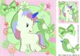 Pretty Fantasy Rainbow Unicorn with Green Bird 8x8