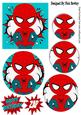 Boom! Zap! Spider Man in Turq Oval Pyramids