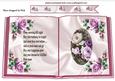 Vintage Lilac Summer Roses Open Book with Verse