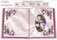 Pretty Vintage Summer Lilac Roses Open Book A4