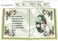 Vintage Summer Cream Roses Open Book Verse A4