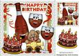 Fun Birthday with Toony Bottle & Wine Choco Cake 8x8