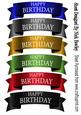 Birthday Banner Tags in White for A4 Cards