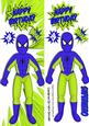Super Hero, Spiderman Whap (blue/green) Tall Dl