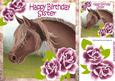 Beautiful Hand Painted Horse with Roses for Sister 8x8