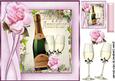 Pretty Rose, with Champagne & Glasses (anniversary 8x8