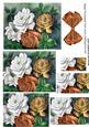 Pretty Peach & White, Vintage Roses Pyramids
