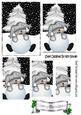 Mr Snowman in Silver, with Christmas Tree Pyramids