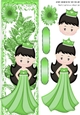 Pretty princess green fern with flowers tall DL