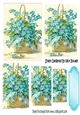 blue forget-me-nots in a basket pyramids
