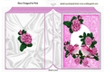 Pretty pink roses on a branch with pink birds folded book