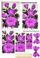 Pretty Cerise roses with bow pyramids