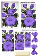 Pretty purple roses with bow pyramids