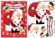 Jolly santa with his sack of pressies and robins
