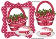 Basket of Red Cherries and a  piece of Cherry pie