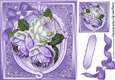 Shades of purple Roses, with bow 8x8
