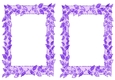 Lovely Card fronts /toppers in purple leaf design