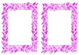 Lovely Card fronts /toppers in pink leaf design