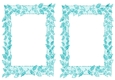 Lovely Card fronts /toppers in turq leaf design