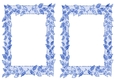 Lovely Card fronts /toppers in blue leaf design