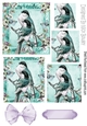 Pretty blue birds on a branch with flowers Pyramids