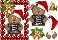 Have a Beary Merry Christmas! teddy with bell in red frame