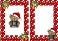 Have a Beary Merry Christmas! teddy with bell red frame A5 Insert