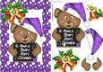 Have a Beary Merry Christmas! teddy with bell in purple frame