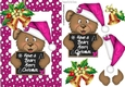 Have a Beary Merry Christmas! teddy with bell in pink frame