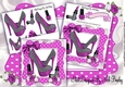 Pretty roses with cerise polka dot shoes lippy, & bow 8X8 Mini kit