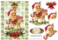 Teddy Bear in santa hat on rocking horse A5