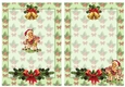 Teddy Bear in santa hat on rocking horse A5 Insert