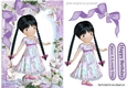 pretty girl with plaits butterflies and sparkle bow A5