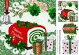 Festive time! christmas cake and presents 8x8