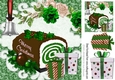 Festive time! christmas cake and presents in chocolate 8x8