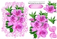 Pretty pink Azaleas, with pink bow in ornate frame