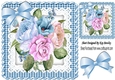 Gingham and Lace with painted flowers and bow