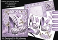 Lilac stripe shoes with flowers in ornate frame 8x8 mini kit