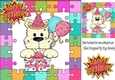 Peek a boo westie with present  in jigsaw frame 8x8