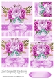 Pretty pink painted roses with organza bow in ornate frame pyramids