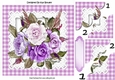 Pretty Painted lilac roses side stacker pyramids