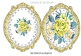 pretty gold painted roses on lace ornate frame