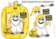 Yo! Boo, Halloween Rapper Ghost in pumkin Yellow frame A5