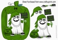 Yo! Boo, Halloween Rapper Ghost in pumkin Green frame A5