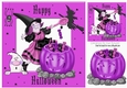 The Witching Hour For Halloween in pink with ghost and spider