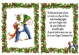 Mr & Mrs Penguins in holly frame A5 Insert with verse