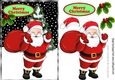 Lovely Jolly Santa with his sack of presents